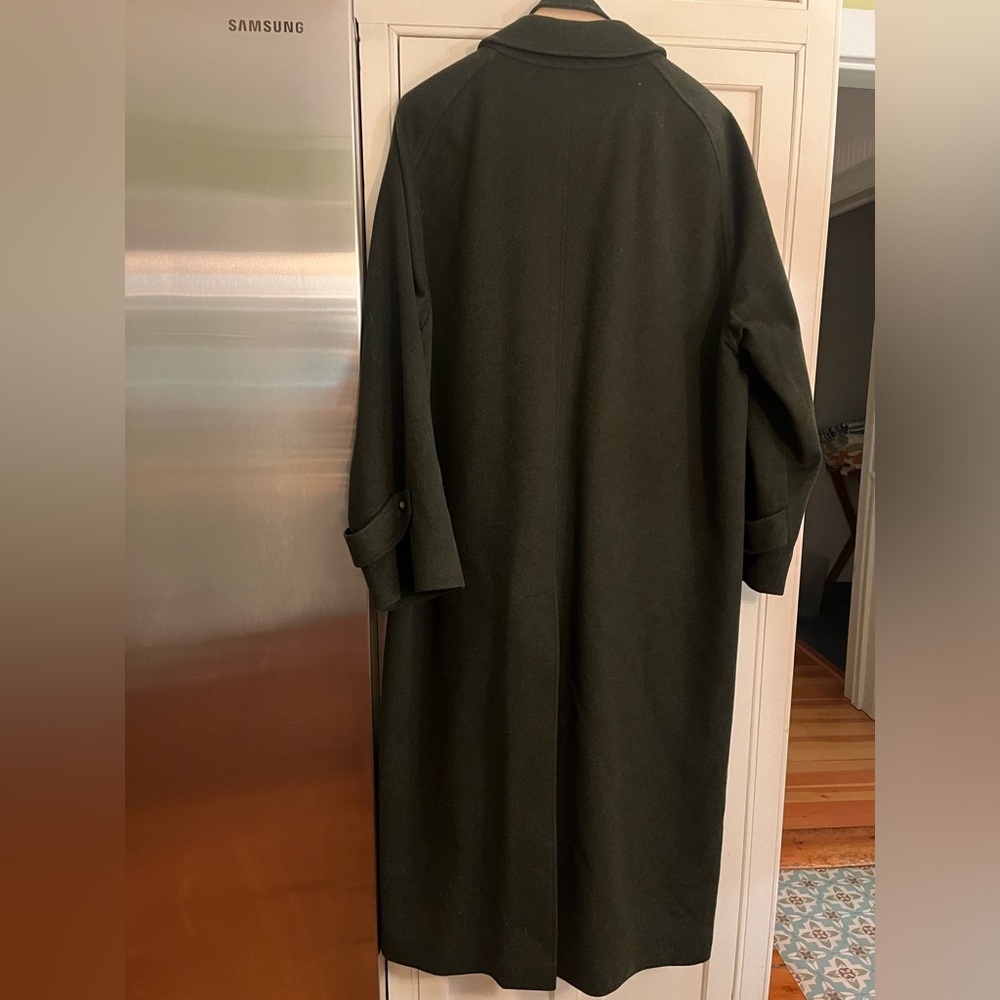 Paul Stewart Men’s Wool Overcoat - Deep Green, Size 42